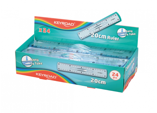 Rigla plastic 20cm Keyroad transparent KR971172