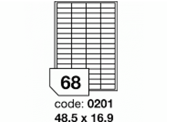 Etichete autoadezive set (10foi) 68buc 48,5*16.9mm olimp SP68-10