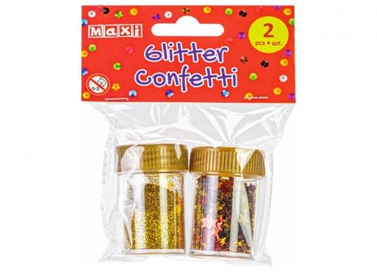 Sclipici Maxi 1*10gr+confetti 6gr MX62536