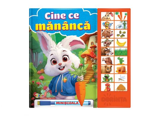 Carte cu sunete A4 Cine ce mananca (P.D) PD0651