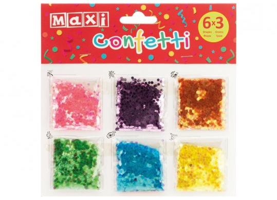 Confetti 6 forme x 3gr,Maxi MX61679