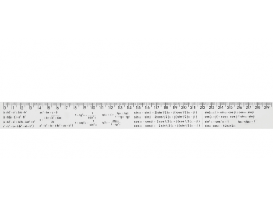 Rigla plastic 29cm (alba/formule) E81330-03