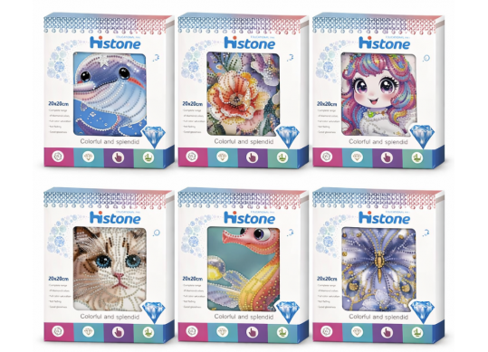 Tablou cu DIAMANTE 20*20 (ML25-7) cut.carton cu trepied MML-825