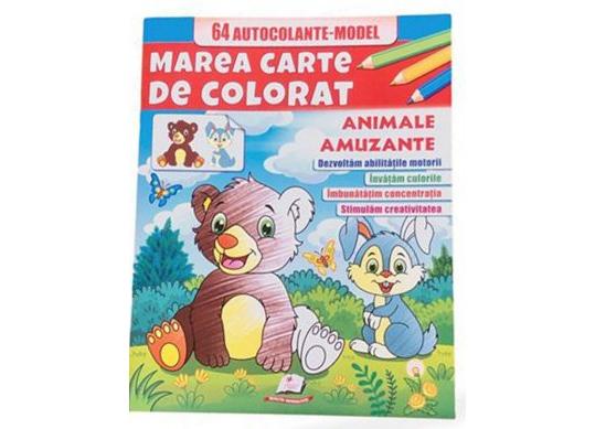 Carte (Mare de colorat ) Animale amuzante(+autocol) CN666654