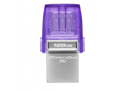 Flash USB: 128GB USB3.1 Kingston DataTraveler MicroDuo, Ultra-small, USB OTG Type C (On-The-Go) DTDUO3C/128GB