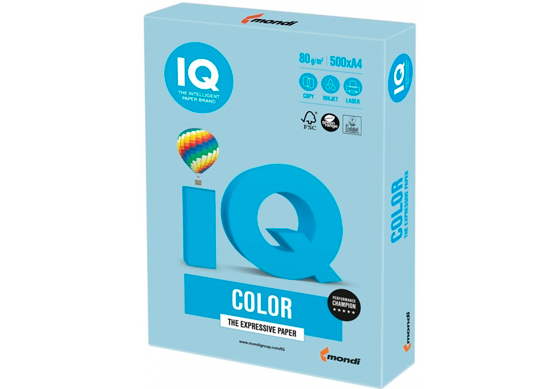 Hirtie color IQ A4 80gr 500foi Pale Iceblue OBL70-80