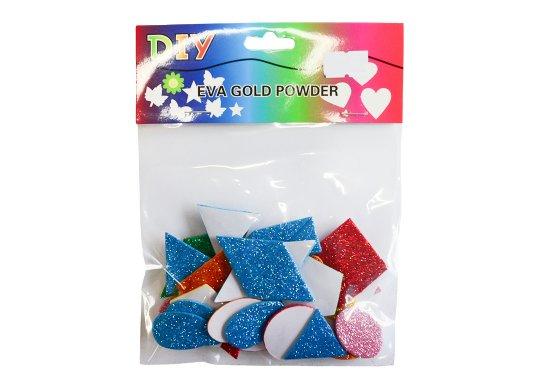 Accesorii Craft hirtie gumate Glitter/adezive Figuri geometrice 218836