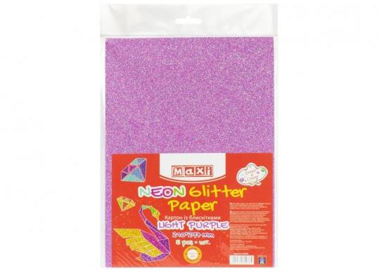 Carton cu sclipici florescent 290gr/m2  A4 Violet MX61936