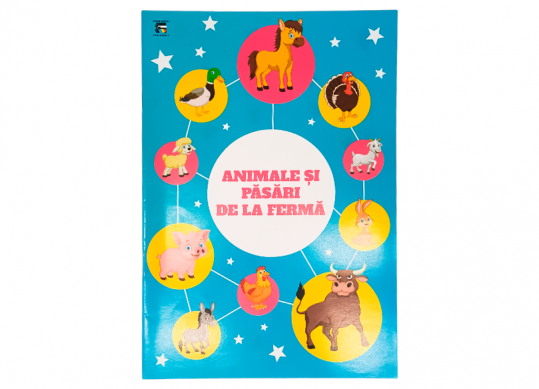 Carte coloram A4 CP Animale de la ferma C002784