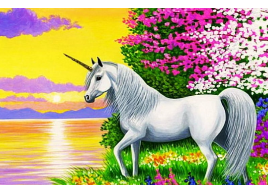 Tablou cu DIAMANTE 20x30 Unicorn (fara sasiu) GLB30358