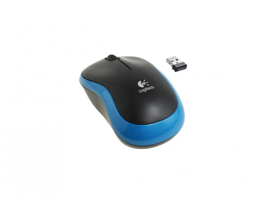 Logitech Wireless Mouse M185 Blue, Optical Mouse for Notebooks, Nano receiver, Blue/Black, Retail LO 910-002239