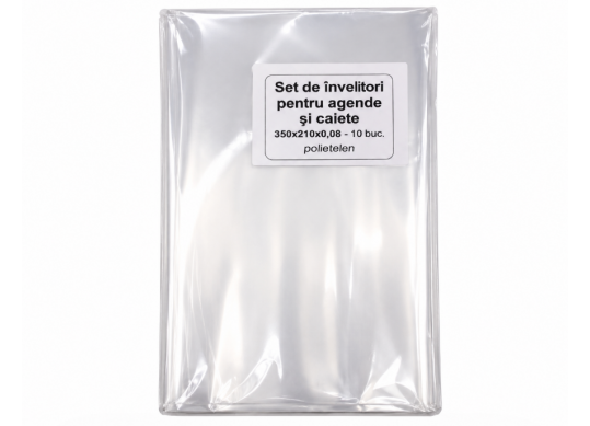 Set învelitori transparente pentru agende și caiete 350×210 mm, 10 buc 101306