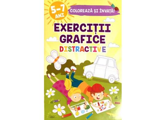 Carte Exercitii grafica distractive (5-7 ani) PP8456