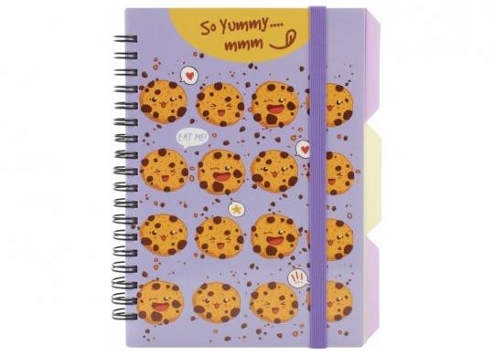 Carnet cu spira B6(122x177) 100foi (4/1)Cookies O20358-07