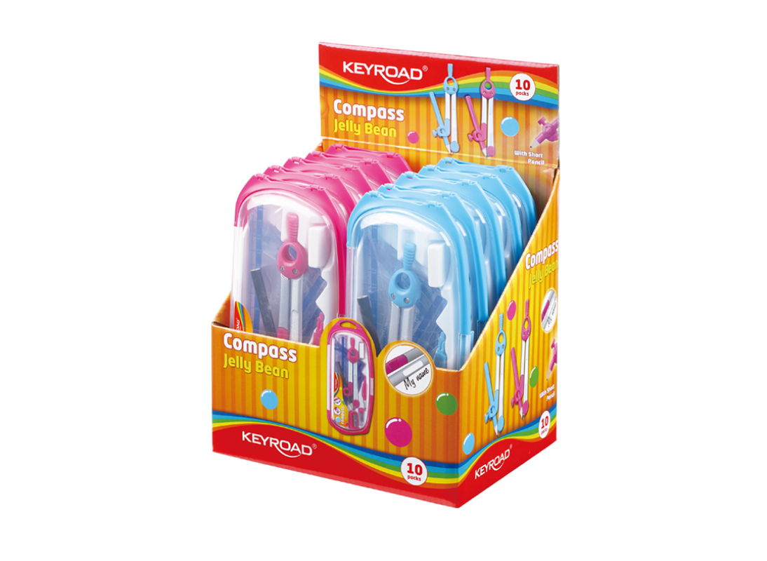 KEYROAD Compas En Métal Réglage Rapide - Idéal École Et Enfants - Multicolore